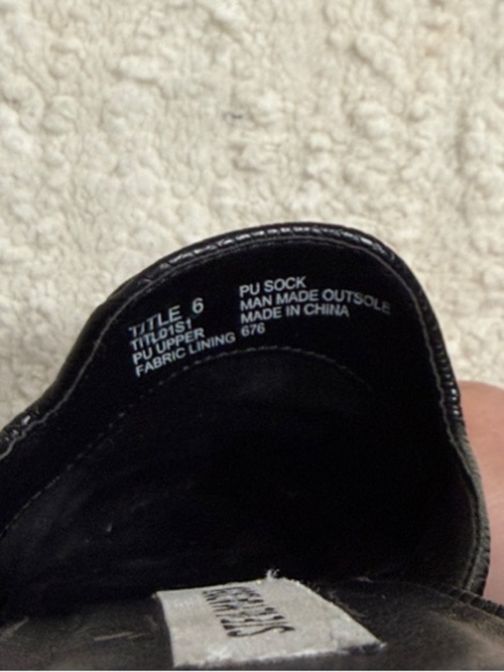 Steve Madden Black Textured Pointed Mule Slides - Picture 6 of 6